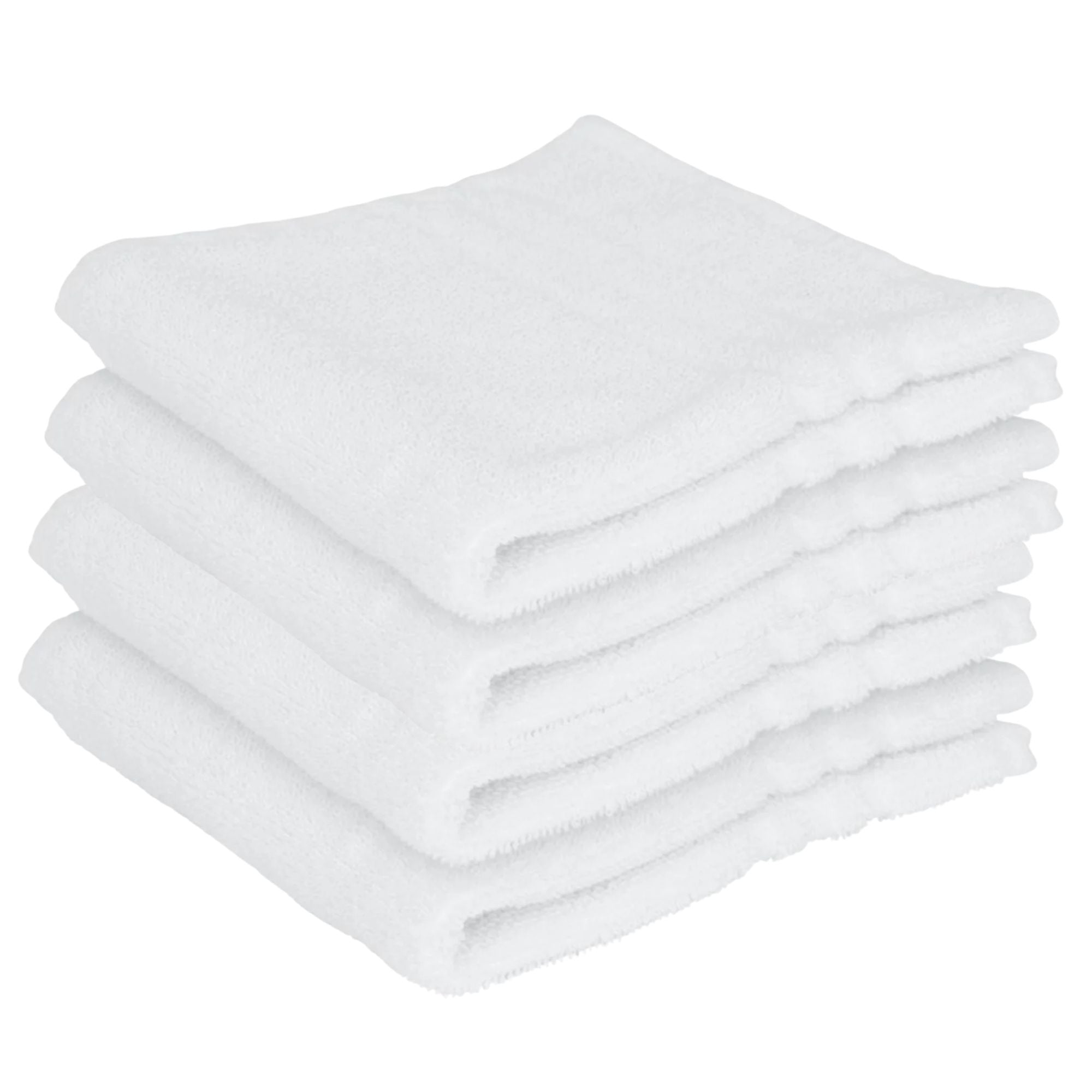 12X12 Inches white Washcloths: 4 Pack Cleaning Towel kitchen towel main product image