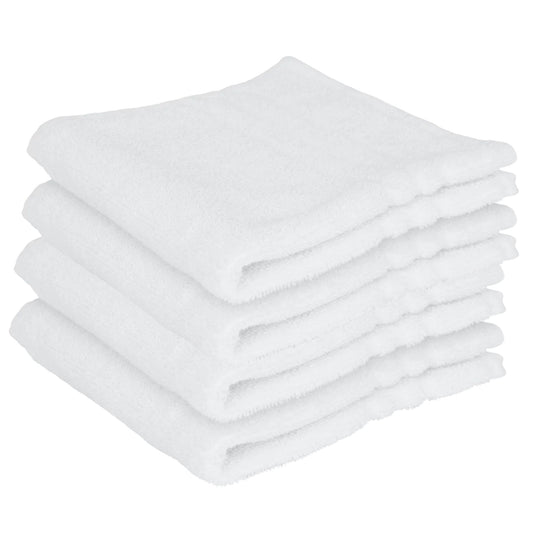 12X12 Inches white Washcloths: 4CT