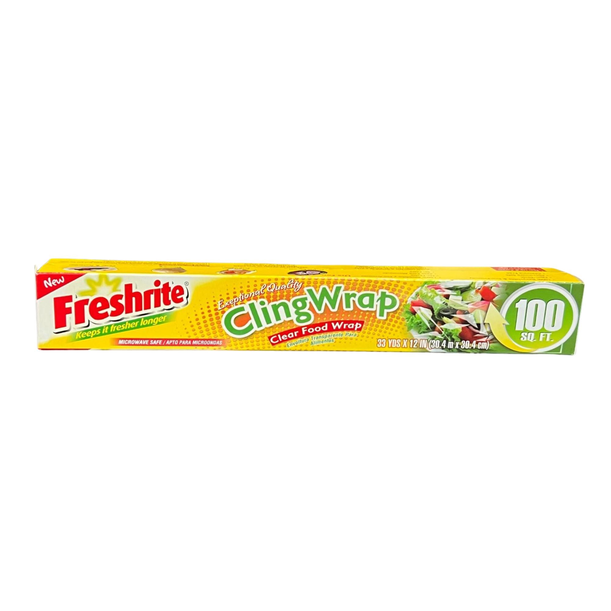 Freshrite Cling Wrap – 100 Sq. Ft. (33 Yards x 12 inches) Plastic Wrap Foil Wrap main product image