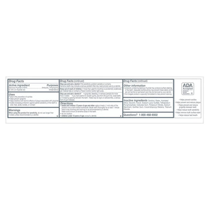 Medical label with text on a white background