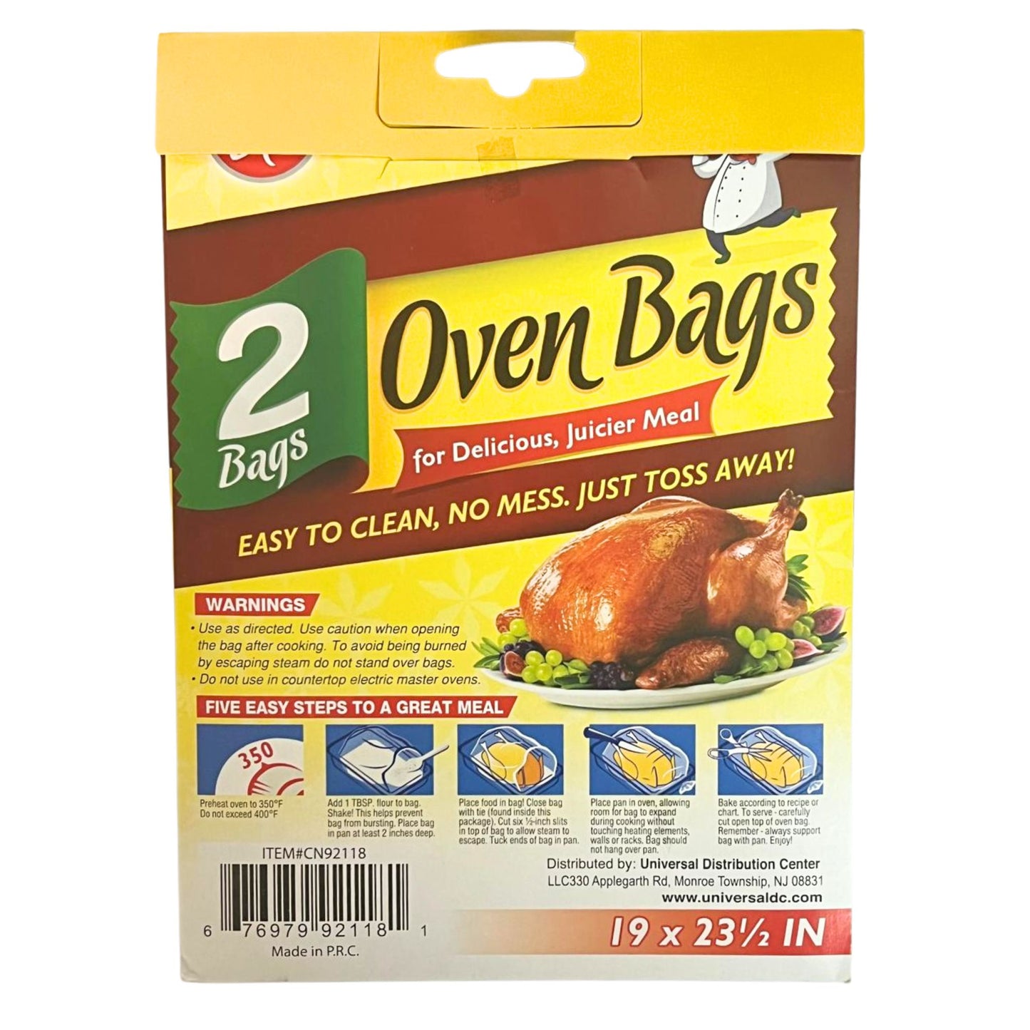 2 Bags of Oven Bags for Delicious , Juicier & Just Toss Meal