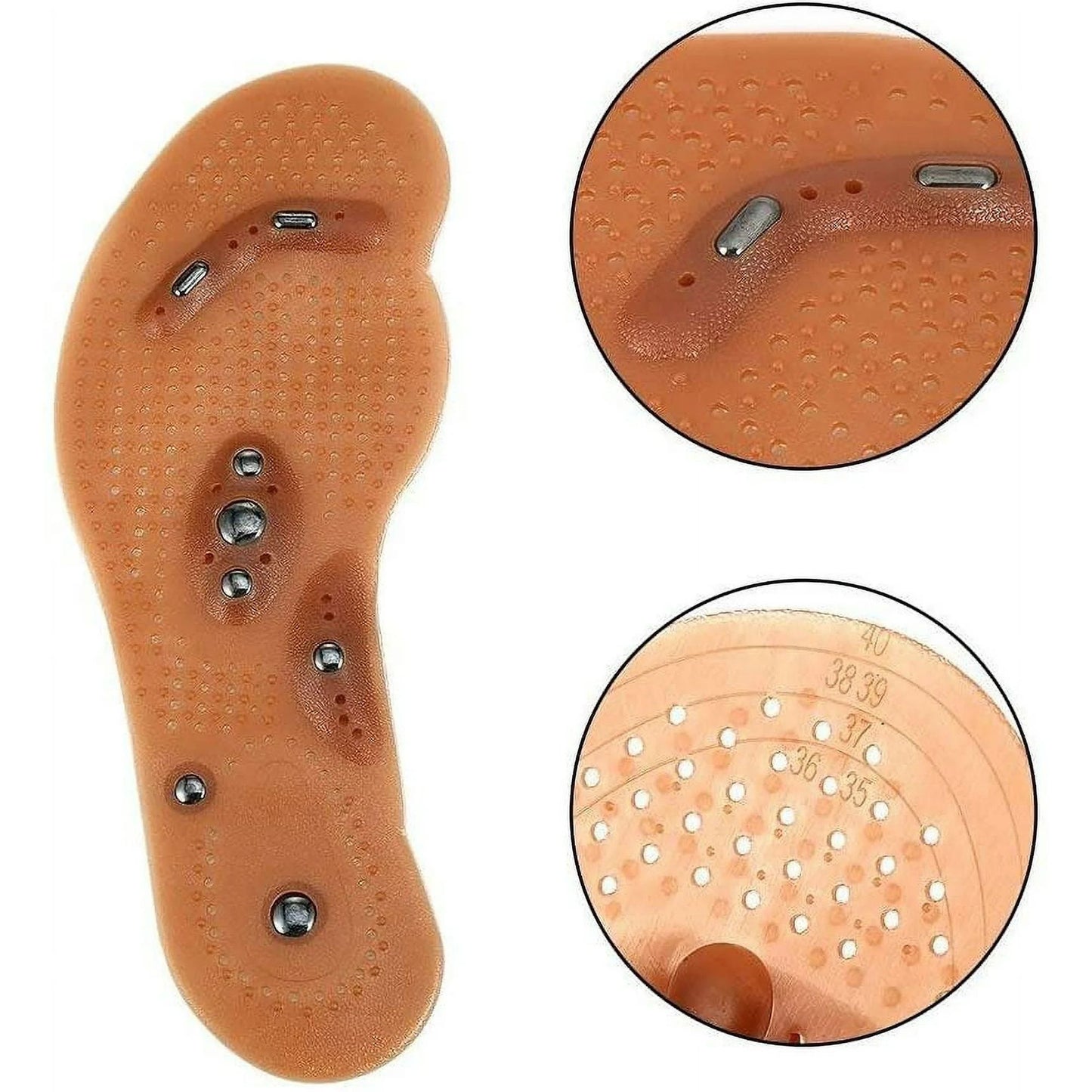 10.5" Magnetic Massage Acupressure Reflexology Foot Therapy Shoe Insoles :1 pair Insoles & Inserts product image 7