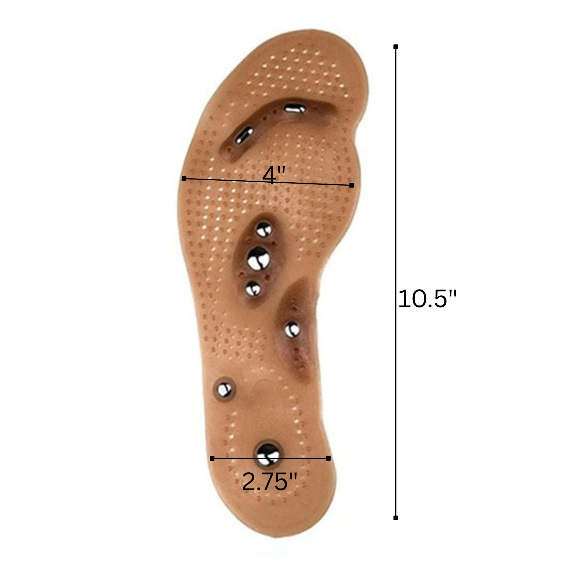 10.5" Magnetic Massage Acupressure Reflexology Foot Therapy Shoe Insoles :1 pair Insoles & Inserts product detail image