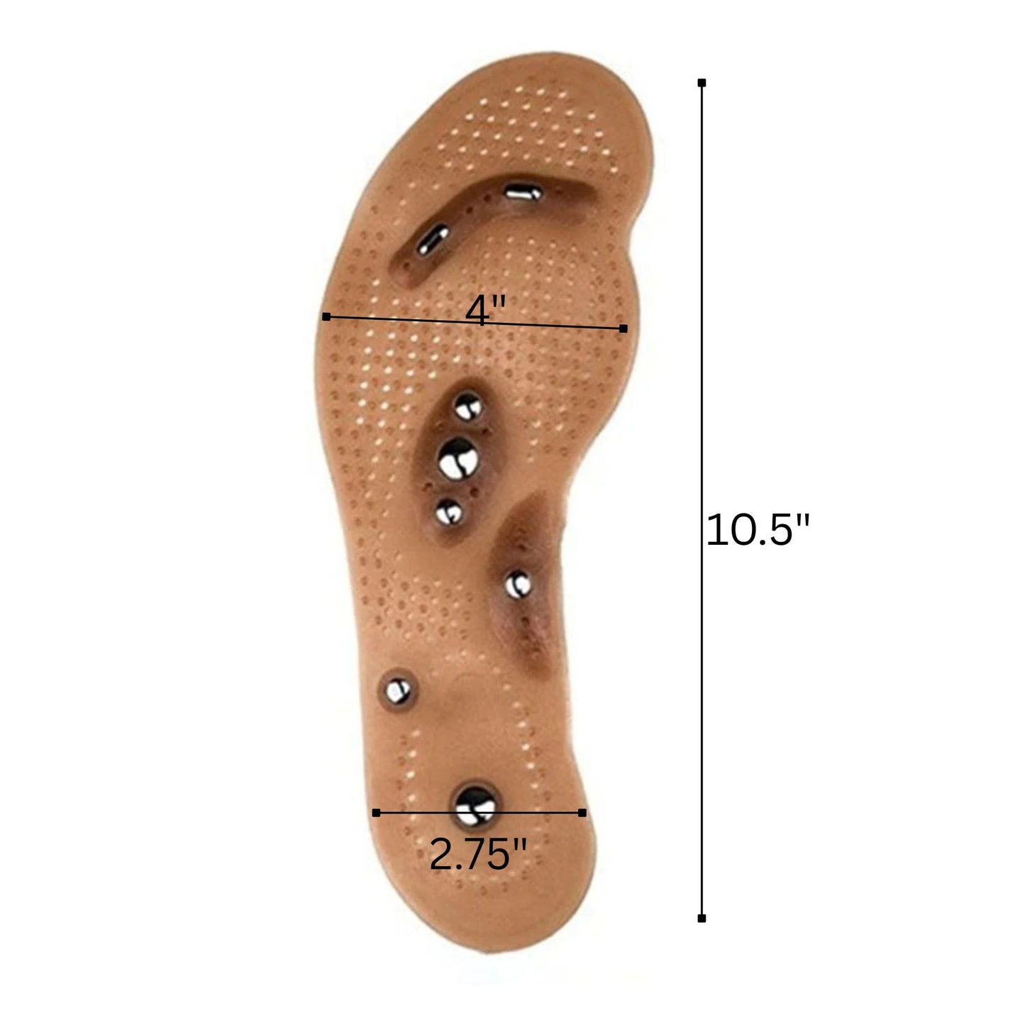 10.5" Magnetic Massage Acupressure Reflexology Foot Therapy Shoe Insoles :1 pair Insoles & Inserts product detail image