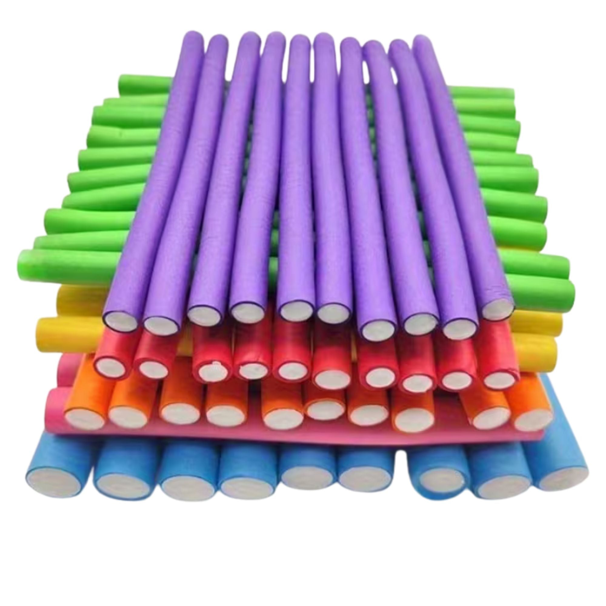 9.5" Foam Curlers Heatless Soft Flexible Hair Rollers 10 Pack Hair Curlers lifestyle use image