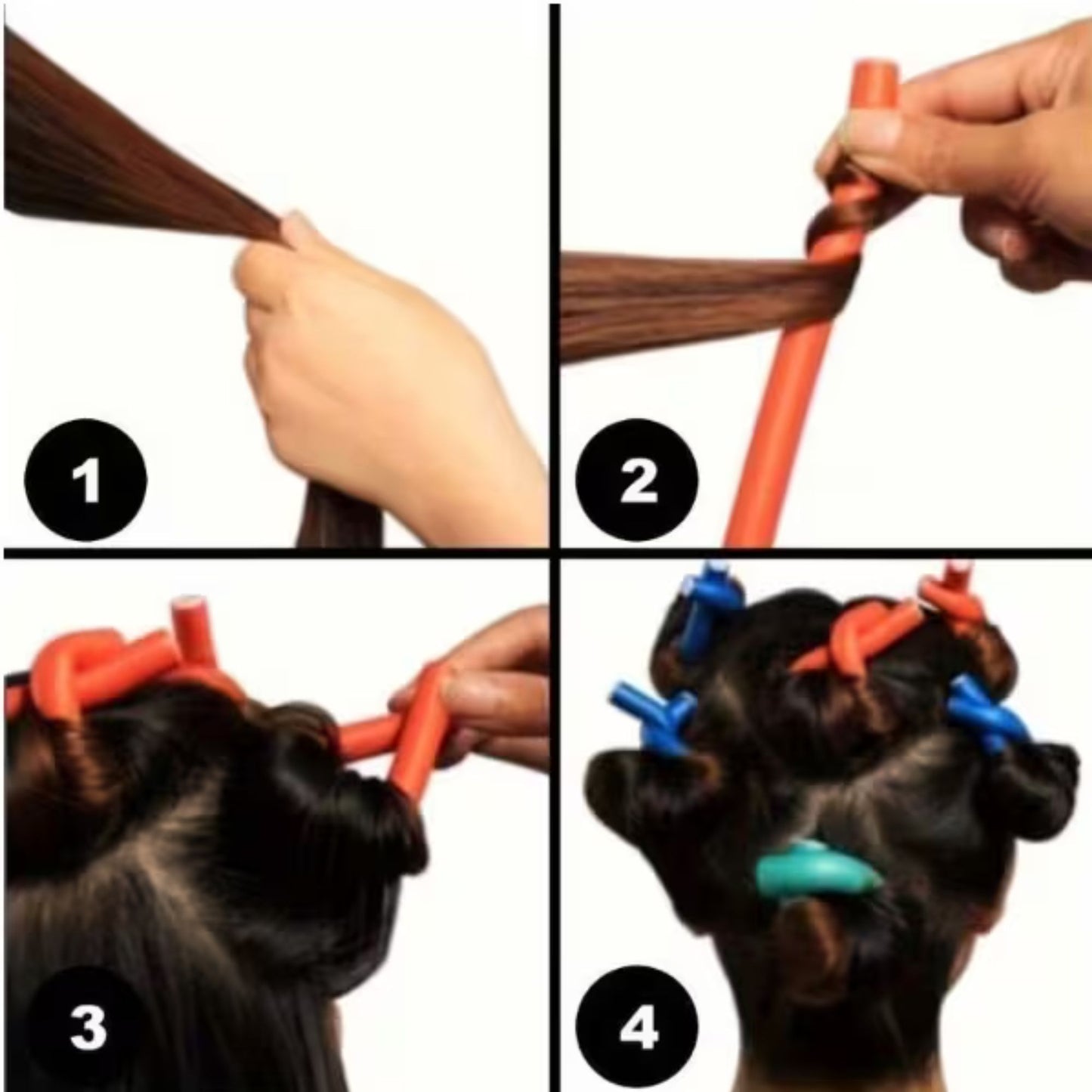 9.5" Foam Curlers 10PCS – Heatless Soft Flexible Hair Rollers