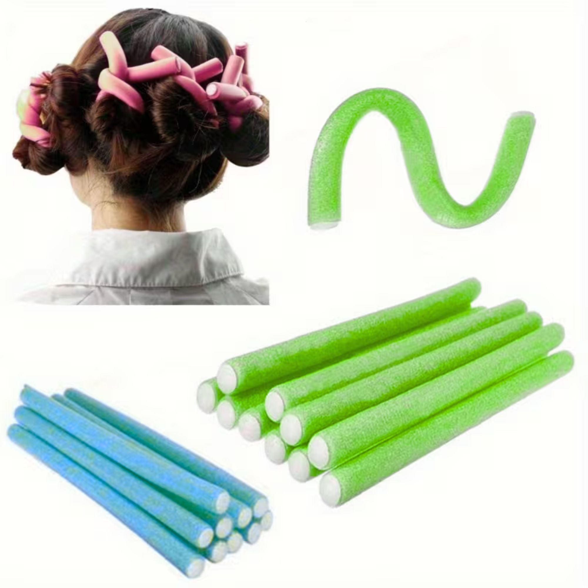 9.5" Foam Curlers Heatless Soft Flexible Hair Rollers 10 Pack Hair Curlers product image 6