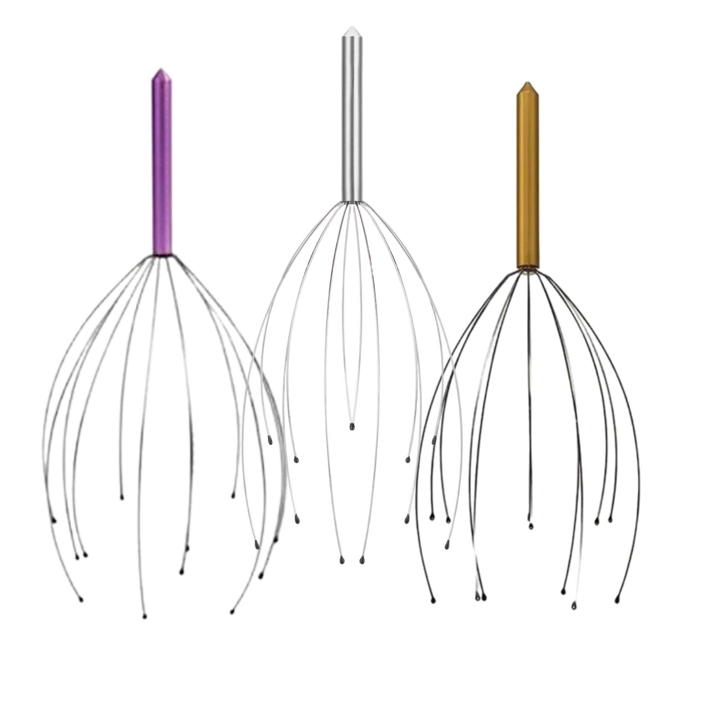 9" Handheld Scalp Massager Tingler – Head Scratcher & Wire Head Massage Tool for Stress Relief"1 Pc
