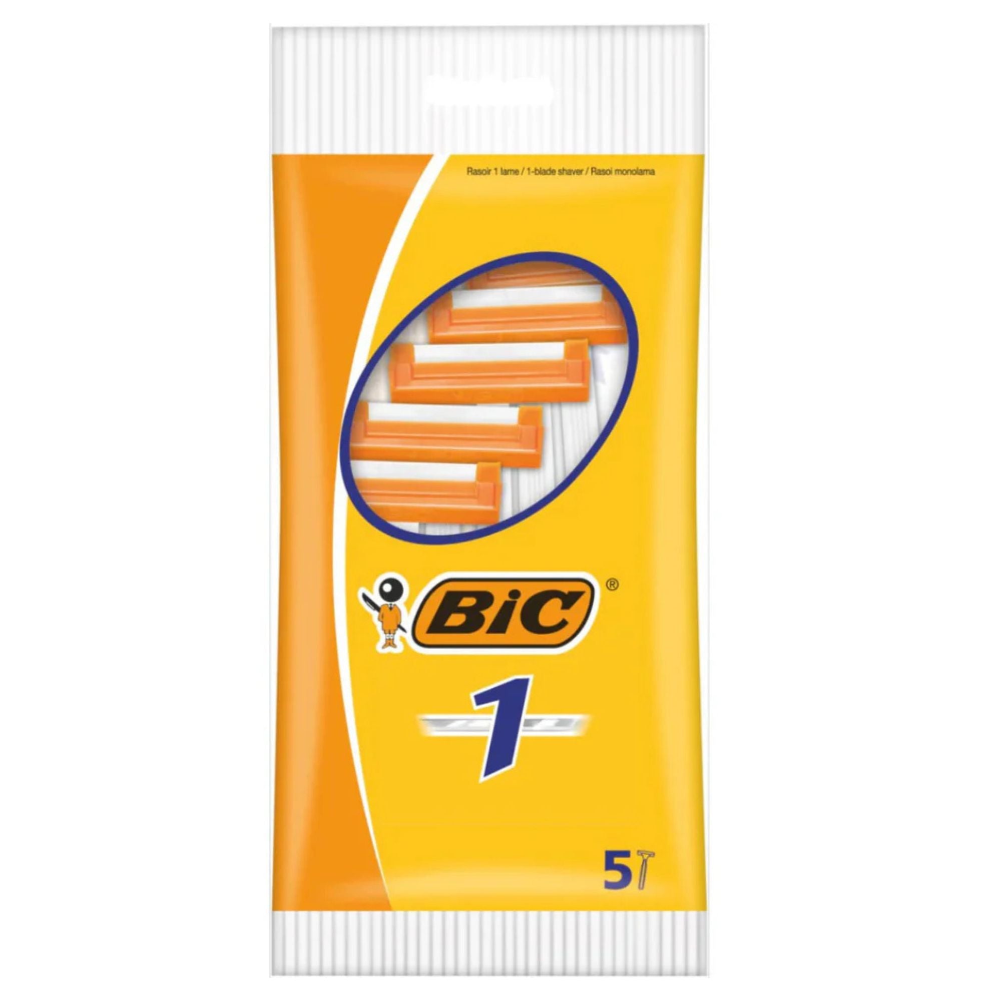 5 Pack BIC Razors Original Smooth Shave Disposable Razors main product image