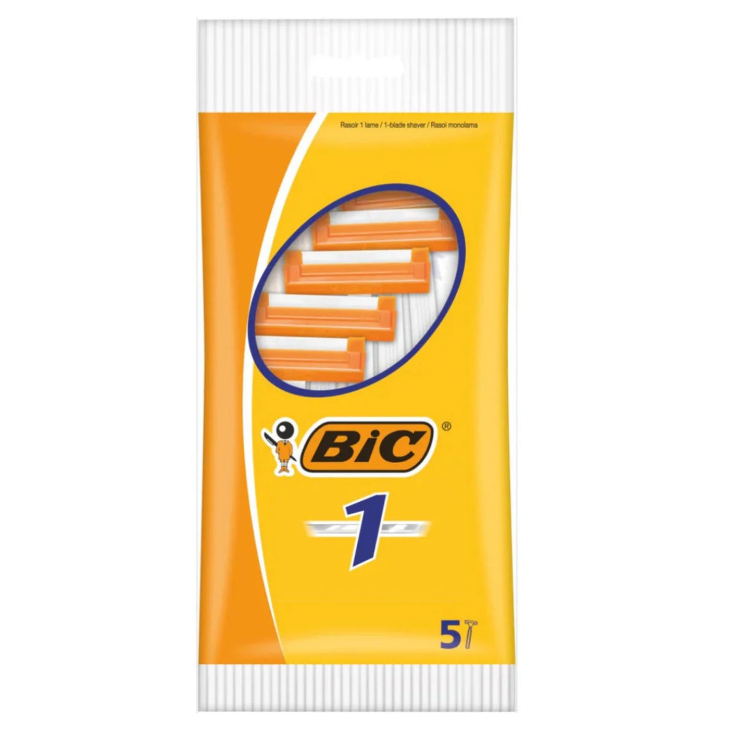5 Pack BIC Razors Original Smooth Shave Disposable Razors main product image