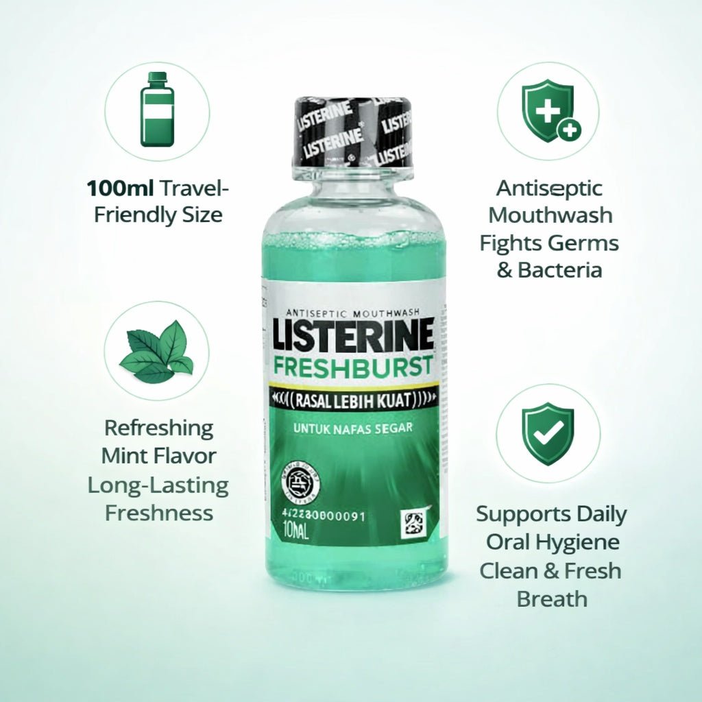 100ml Halal Listerine Mouthwash Fresh Burst product detail image