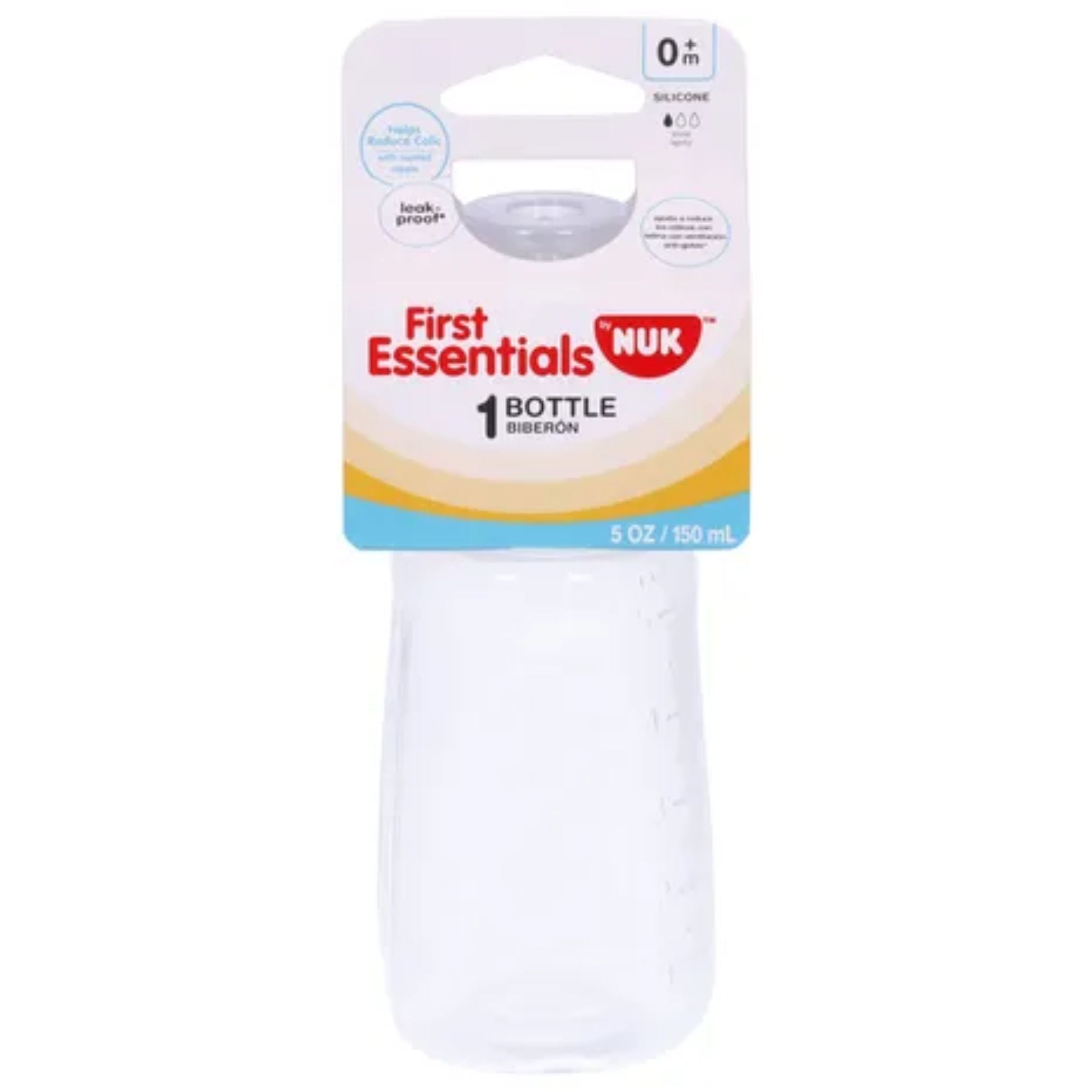 5oz NUK First Essentials Silicone Baby Bottle Slow Flow BPA Free Toddlers Care main product image