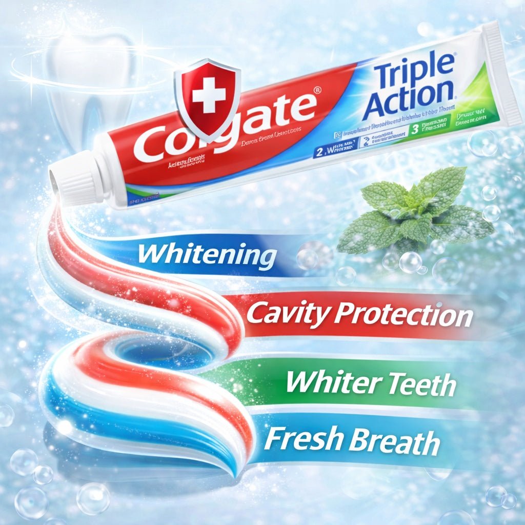 2.5 OZ Colgate Triple Action Toothpastes size and feature image