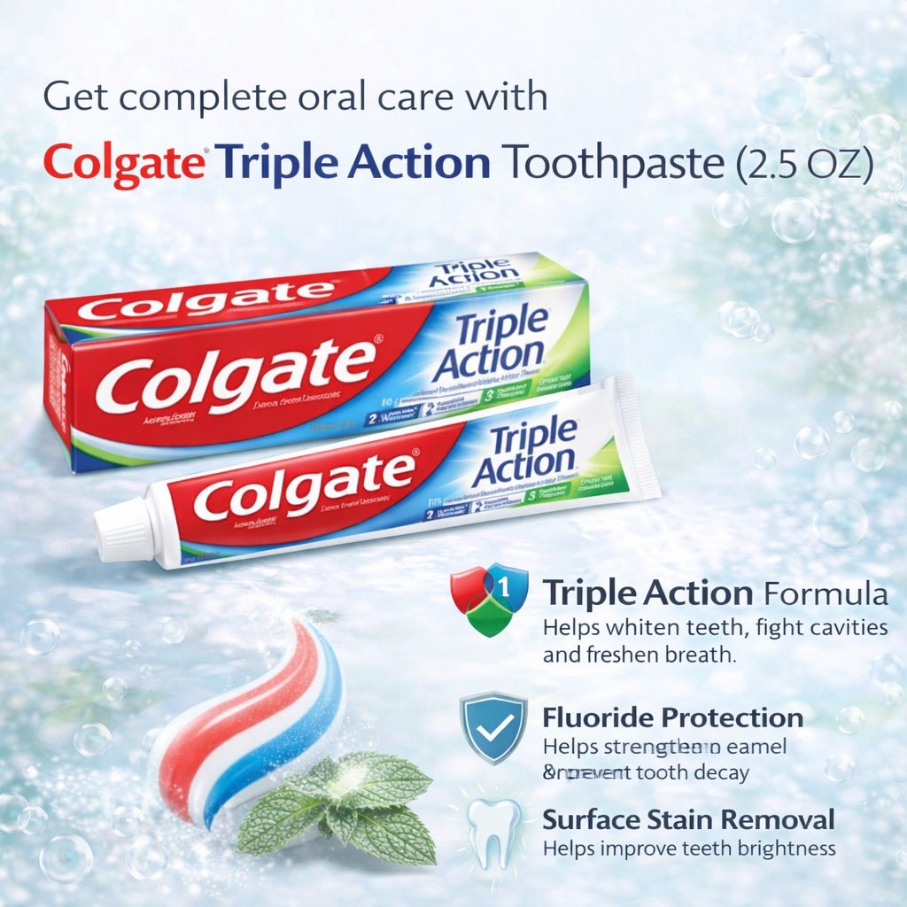 2.5 OZ Colgate Triple Action Toothpastes lifestyle use image