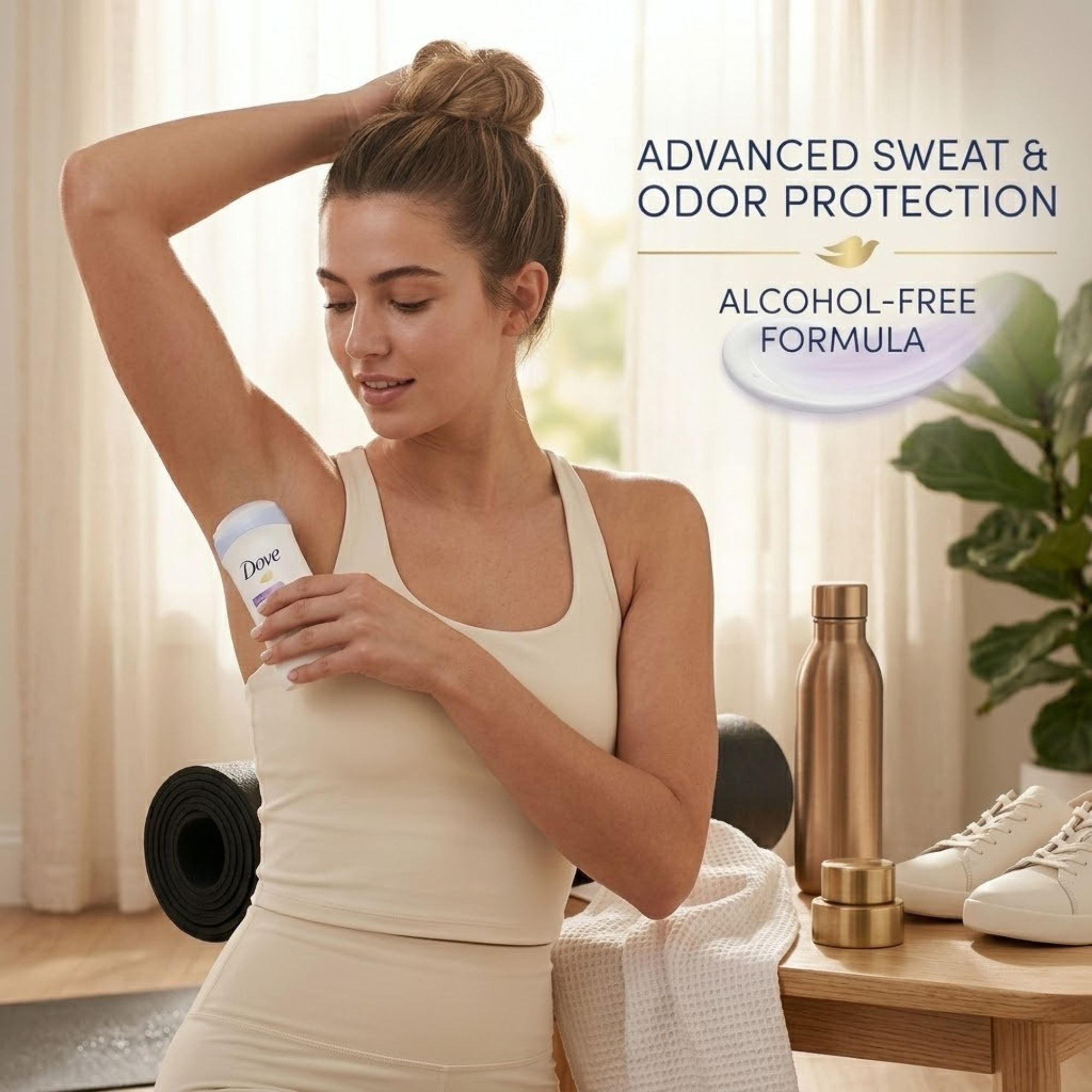 2.6 oz Dove Fresh Deodorant Antiperspirant Stick Sweat & Odor Protection size and feature image