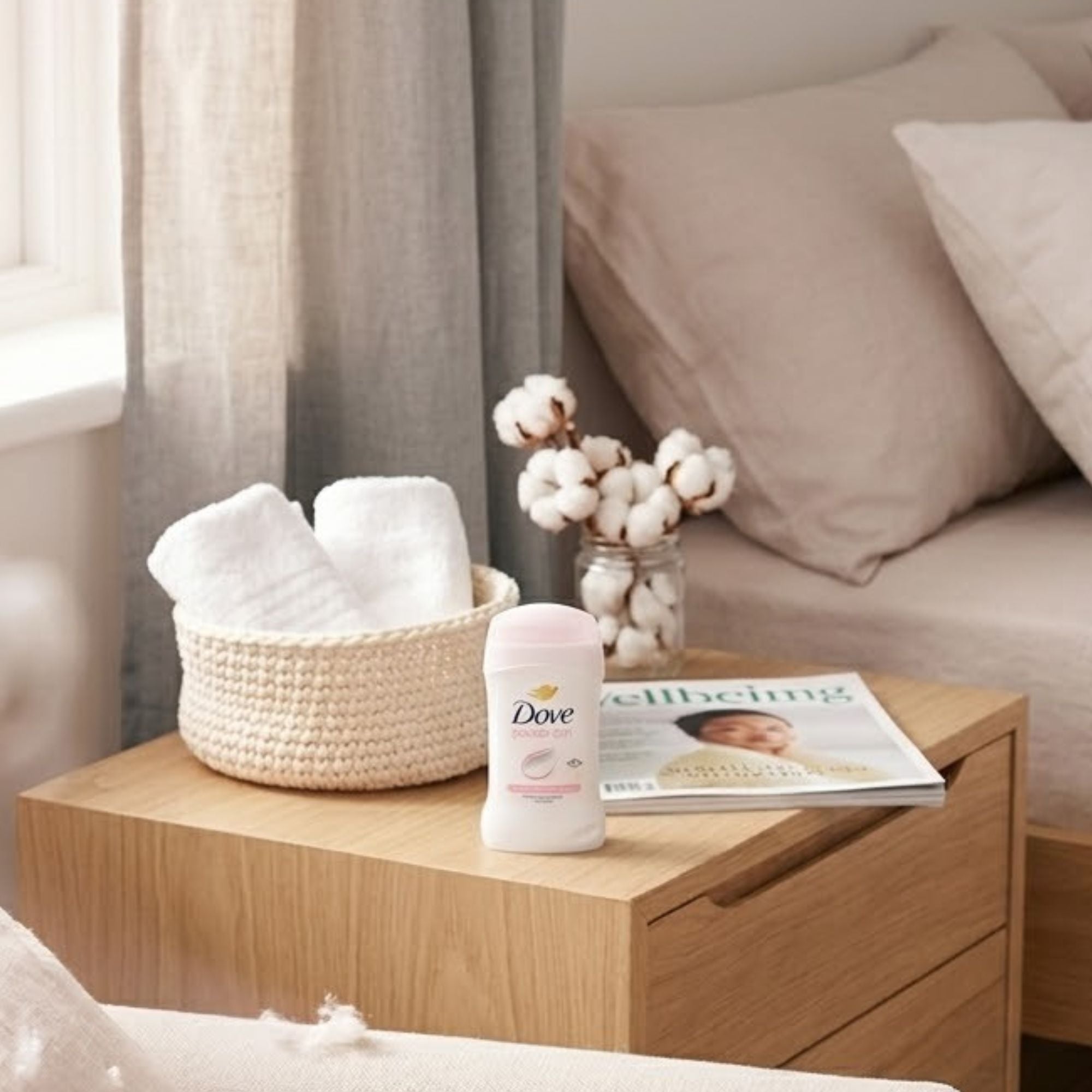 50 ml Dove Powder Soft Anti Perspirant Cream Stick Antiperspirant Stick lifestyle use image