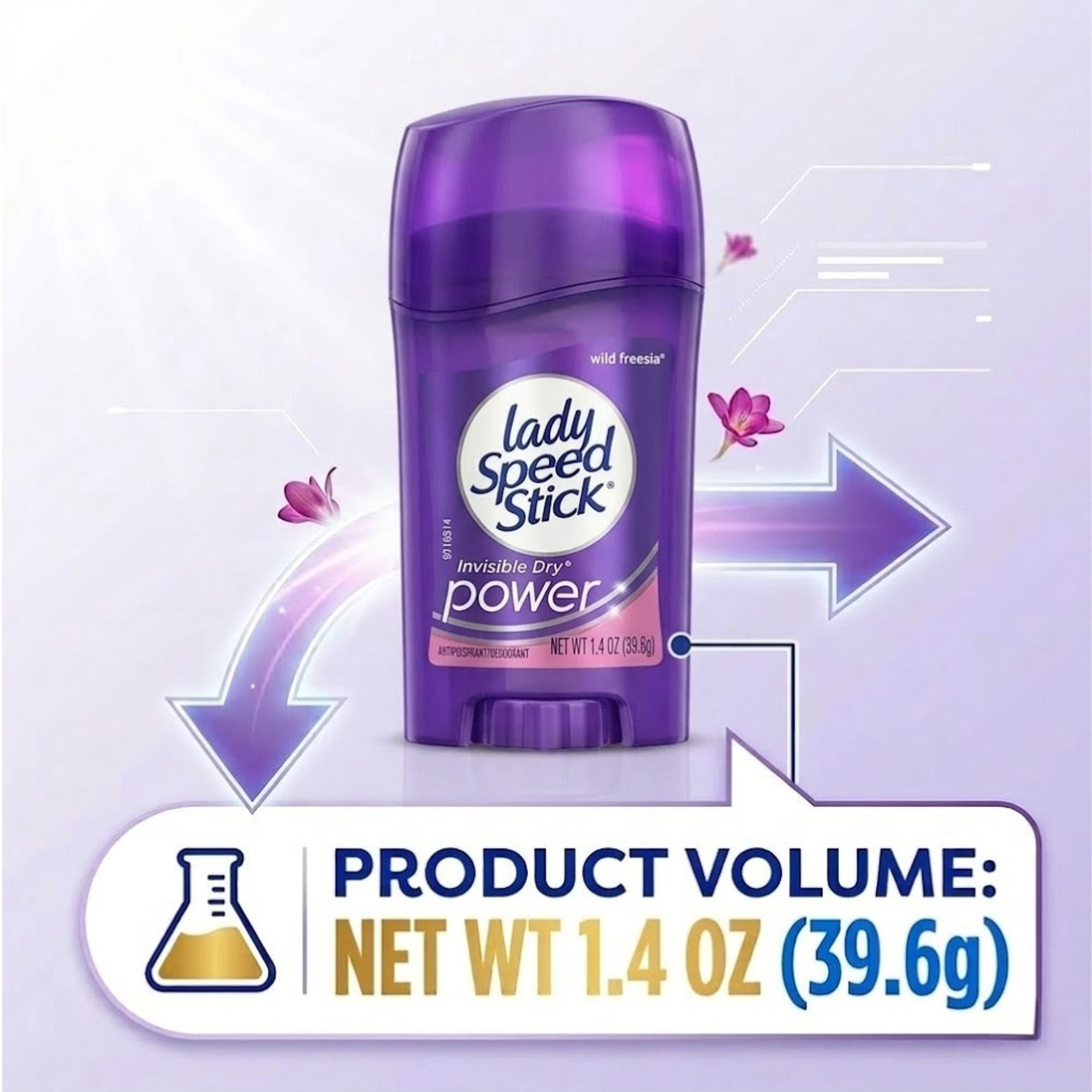 1.4 oz Lady Speed Stick Wild Freesia Antiperspirant Deodorant Antiperspirant Stick product detail image