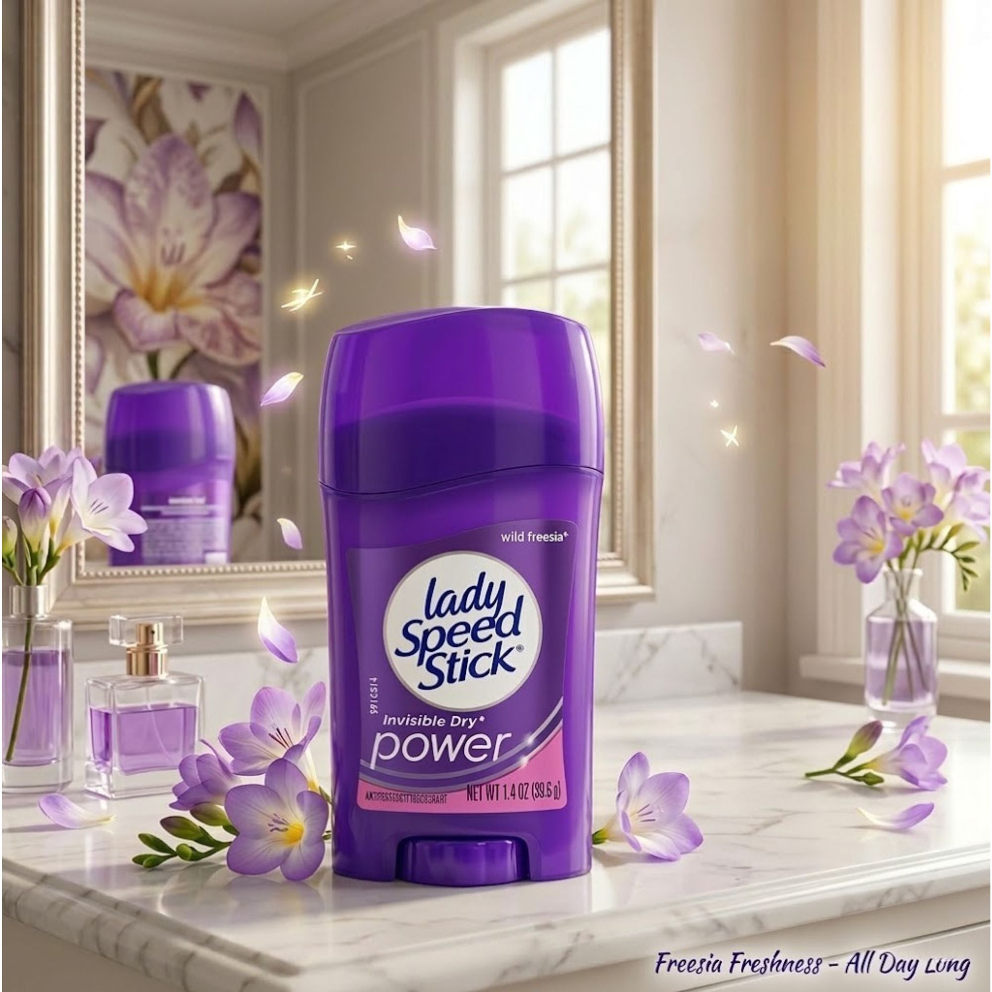1.4 oz Lady Speed Stick Wild Freesia Antiperspirant Deodorant Antiperspirant Stick lifestyle use image