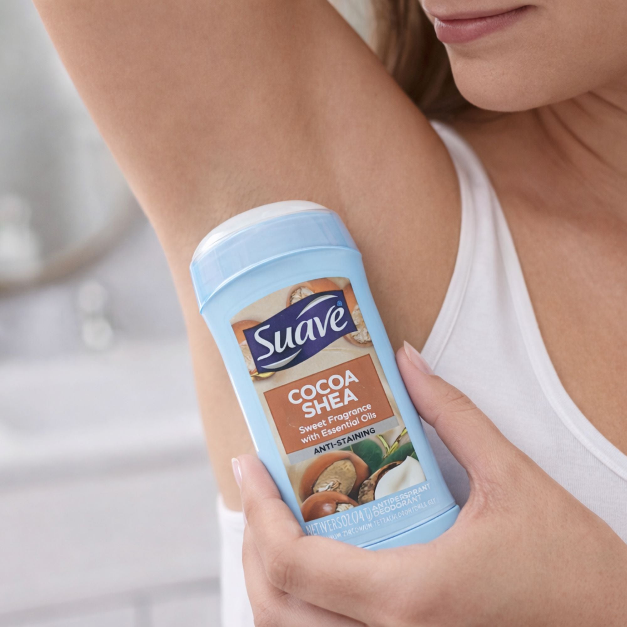 2.4 oz Suave Cocoa Shea Antiperspirant Deodorant Stick Anti Perspirant product detail image