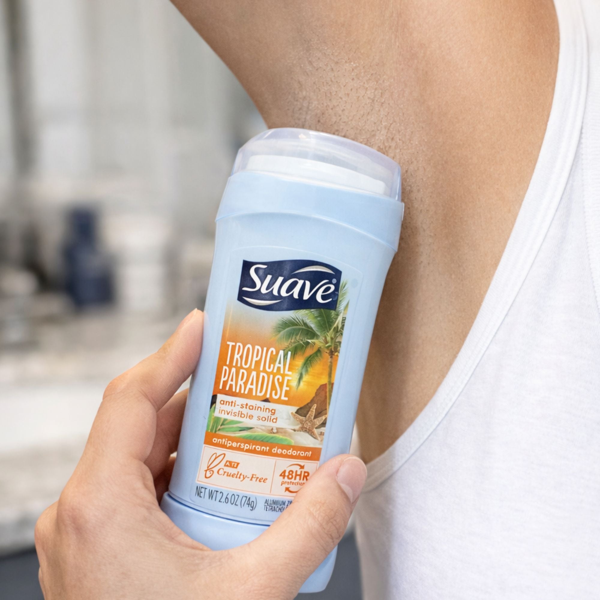 2.4 oz Suave Tropical Paradise Antiperspirant Deodorant Stick Anti Perspirant product detail image