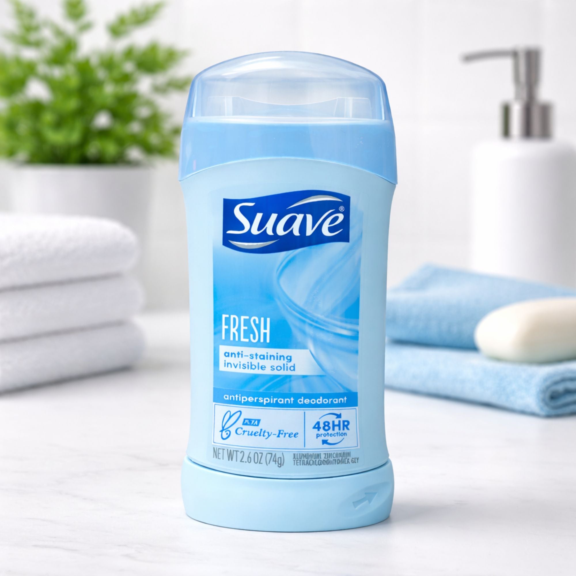 2.4 oz Suave Fresh Antiperspirant Deodorant Stick Anti Perspirant product detail image