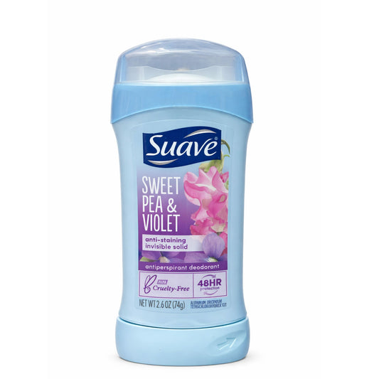 2.4 oz Suave Sweet Pea & Violet Antiperspirant Deodorant Stick