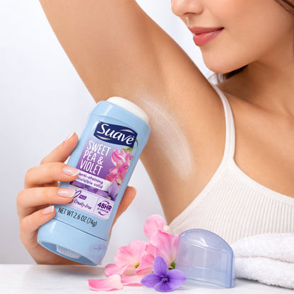 2.4 oz Suave Sweet Pea & Violet Antiperspirant Deodorant Stick