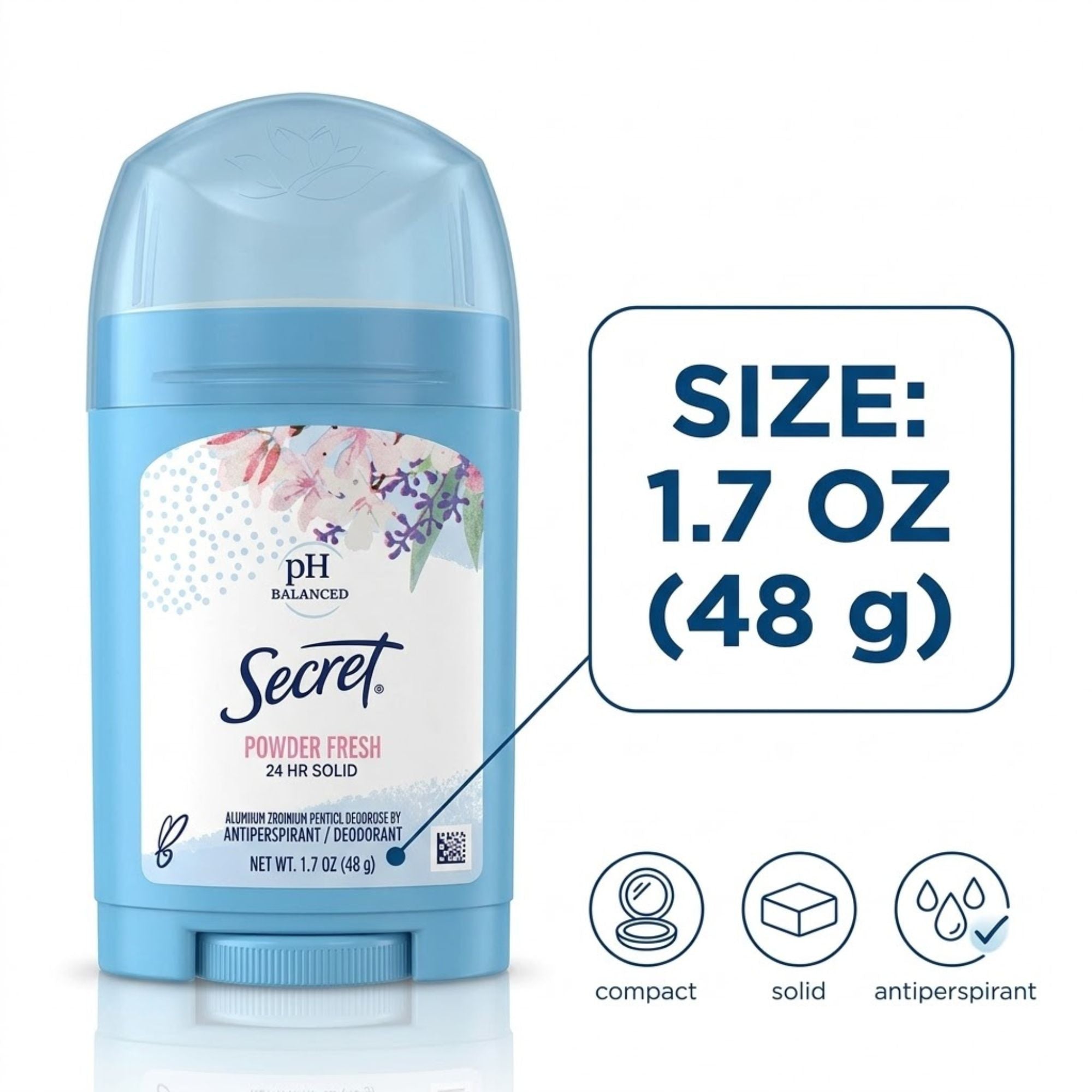 1.7 oz Secret Powder Fresh Antiperspirant Deodorant for Women Antiperspirant Stick product detail image