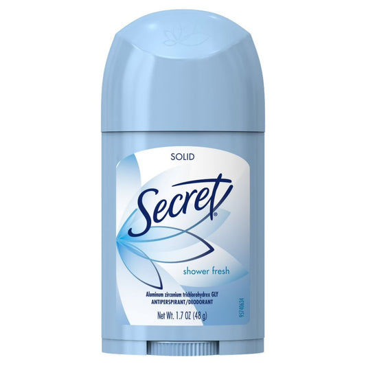 1.7 oz Secret Shower Fresh Wide Solid Antiperspirant Deodorant Stick