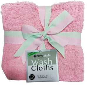 12"X12" Assorted Wash Cloth 100% Cotton:10 Pcs Washcloths main product image