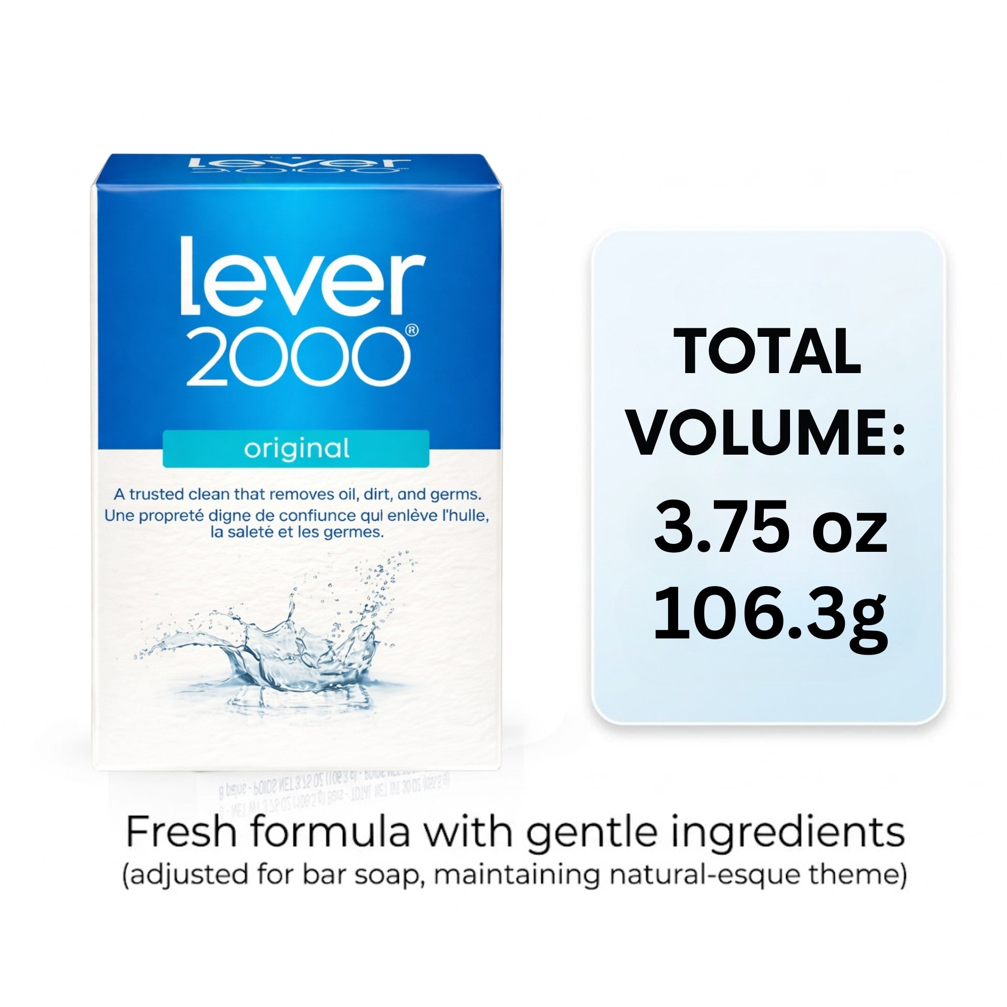 3.75 oz Lever 2000 Original Bar Soap Deep Clean Refreshing Scent Bath Soap product detail image