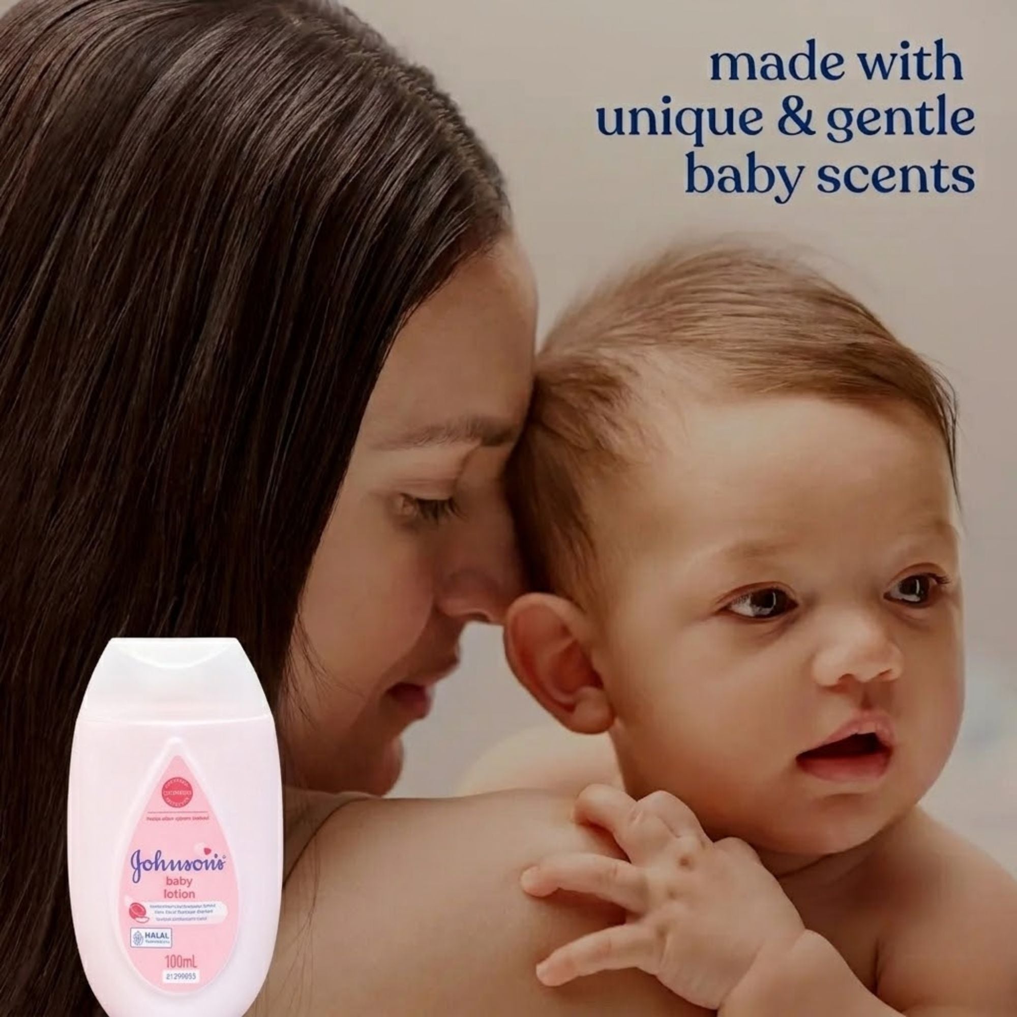 100ml Johnson’s Baby Lotion Gentle Skin Moisturizer lifestyle use image