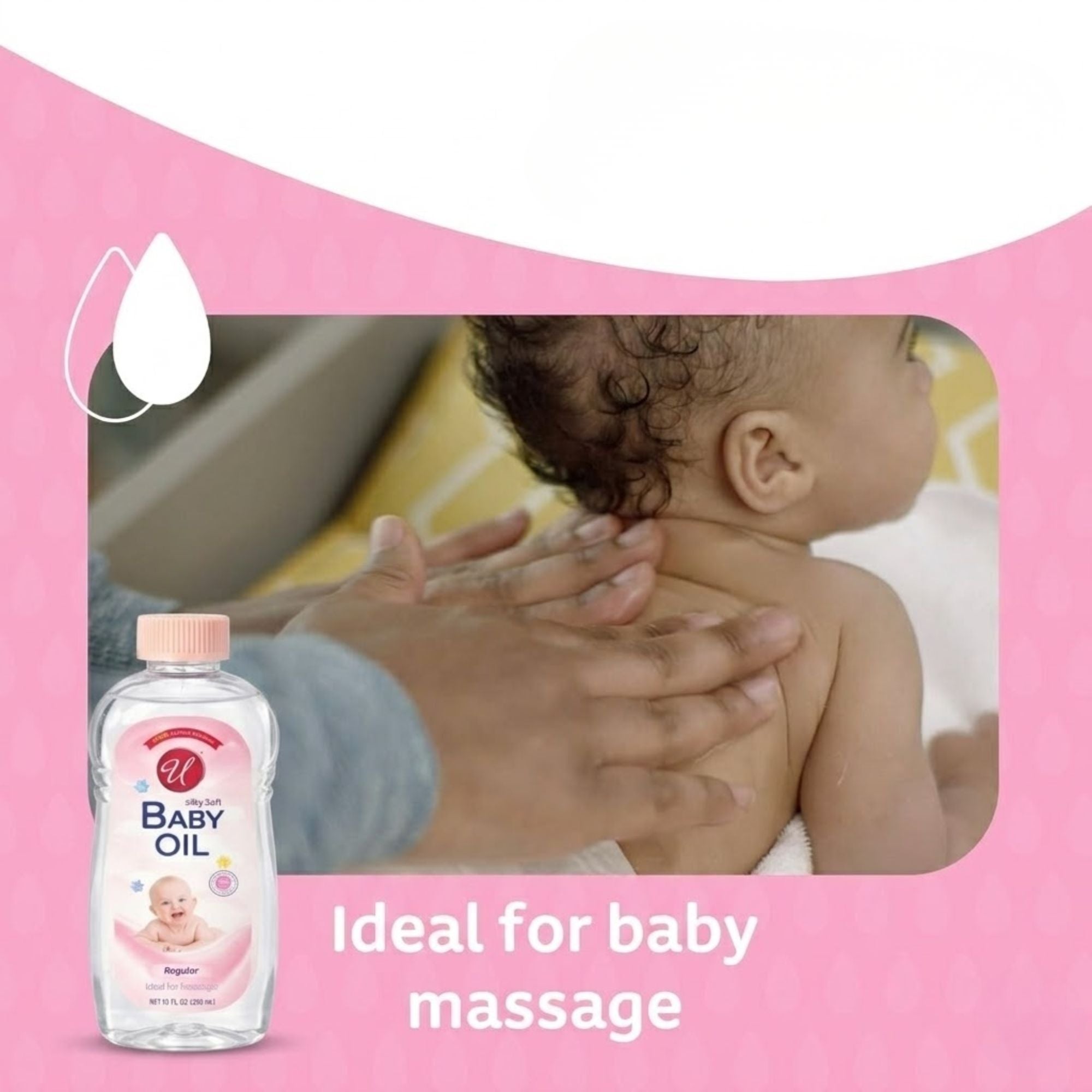 10oz Silky Soft Baby Oil Gentle Skin Moisturizer lifestyle use image