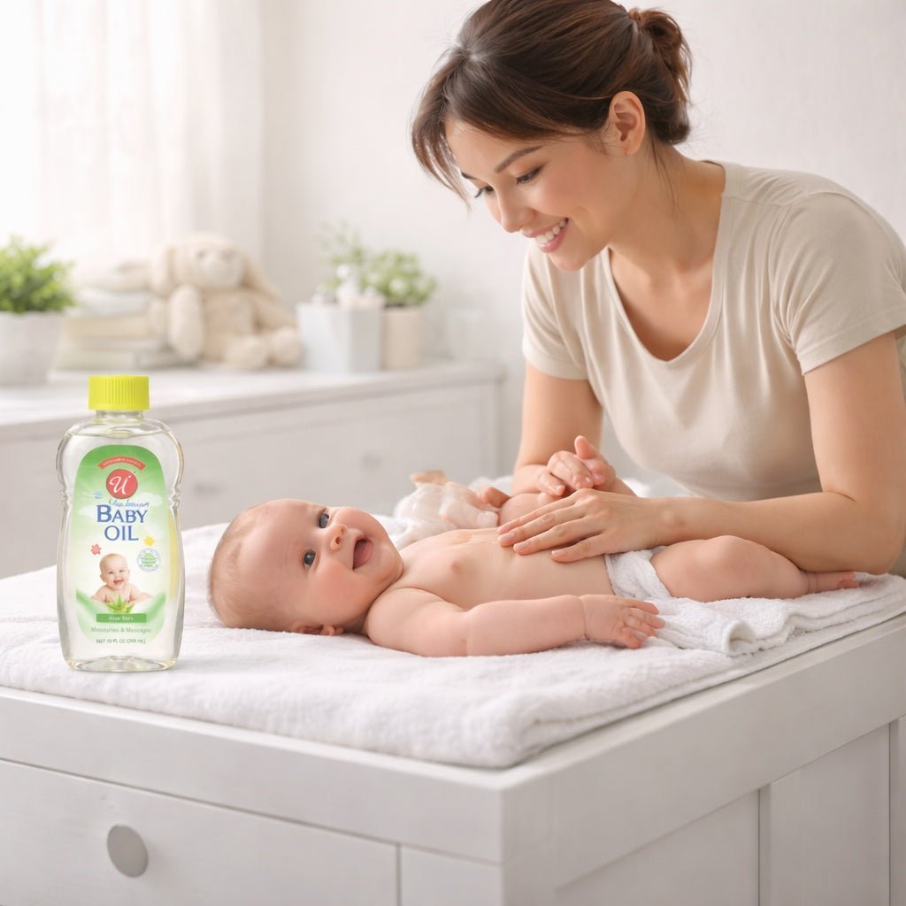 10 fl oz Baby Oil Gel – Aloe Vera Moisturizing Care size and feature image