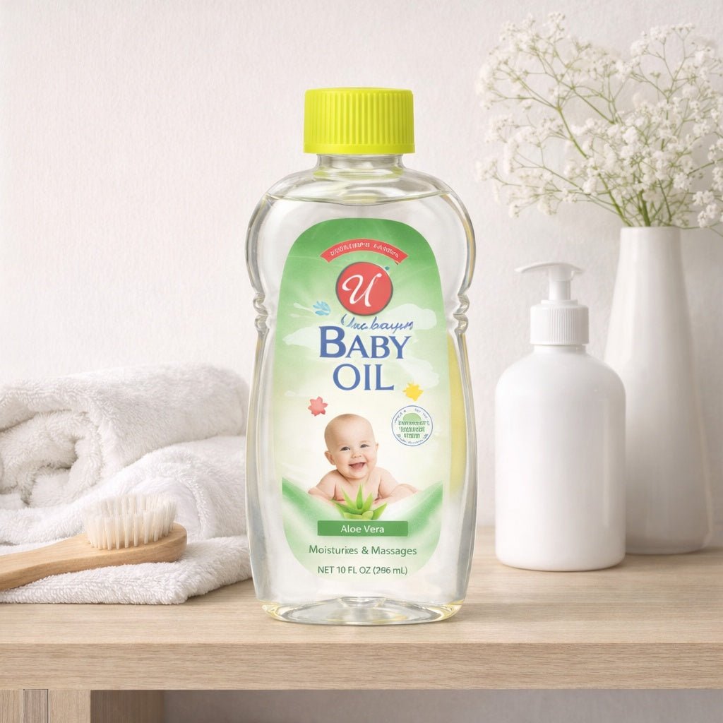 10 fl oz Baby Oil Gel – Aloe Vera Moisturizing Care lifestyle use image