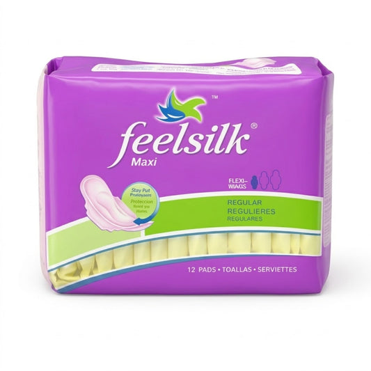 Feelsilk Maxi Pads 12 PCS Regular Flow with Wings