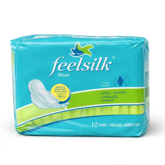 12 Count Feelsilk Maxi Pads with Flexi Wings Super Long Absorbency Hygiene main product image