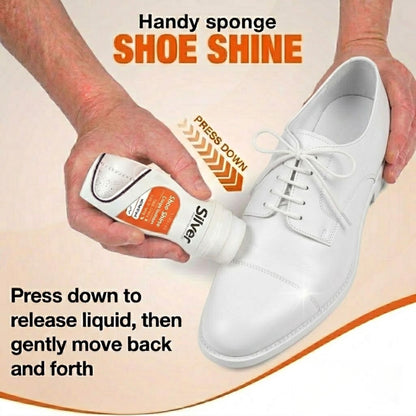 Silver Express Liquid Shoe Polish White 75mL Clean Look


