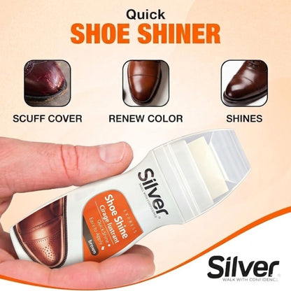 75 mL Silver Express Brown Liquid Shoe Polish Instant Shine size and feature image