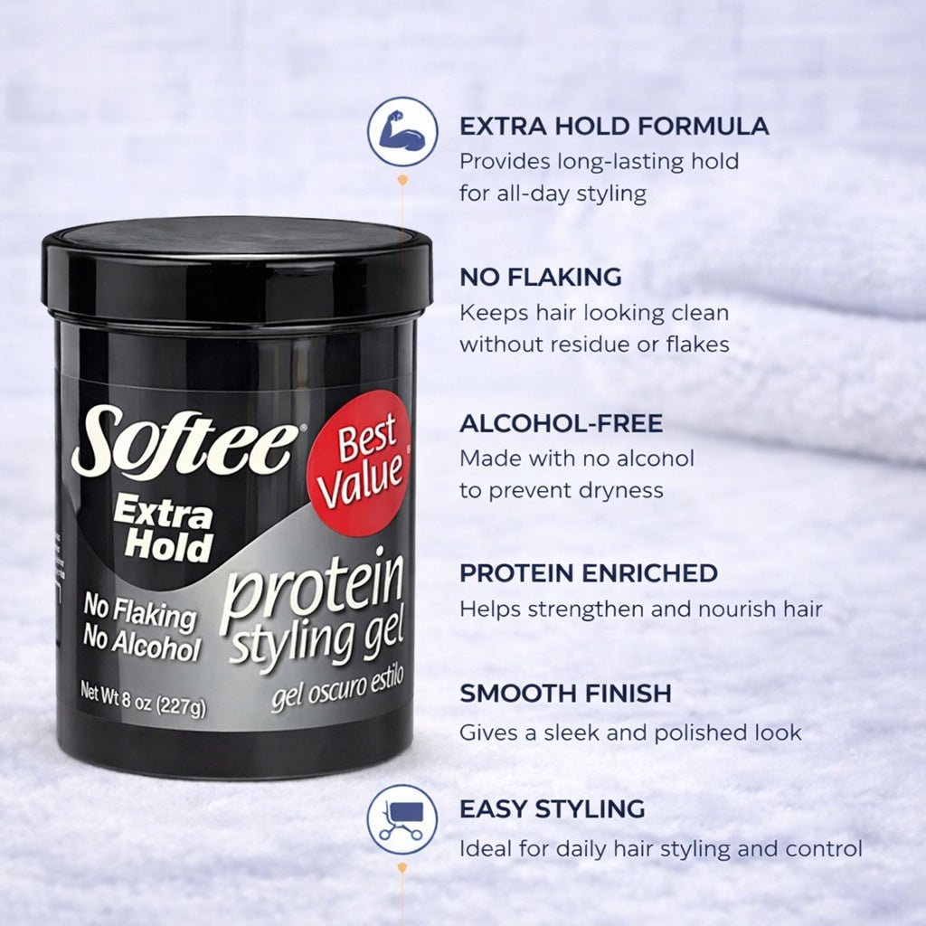 8 oz Softee Protein Styling Gel – Extra Hold product detail image