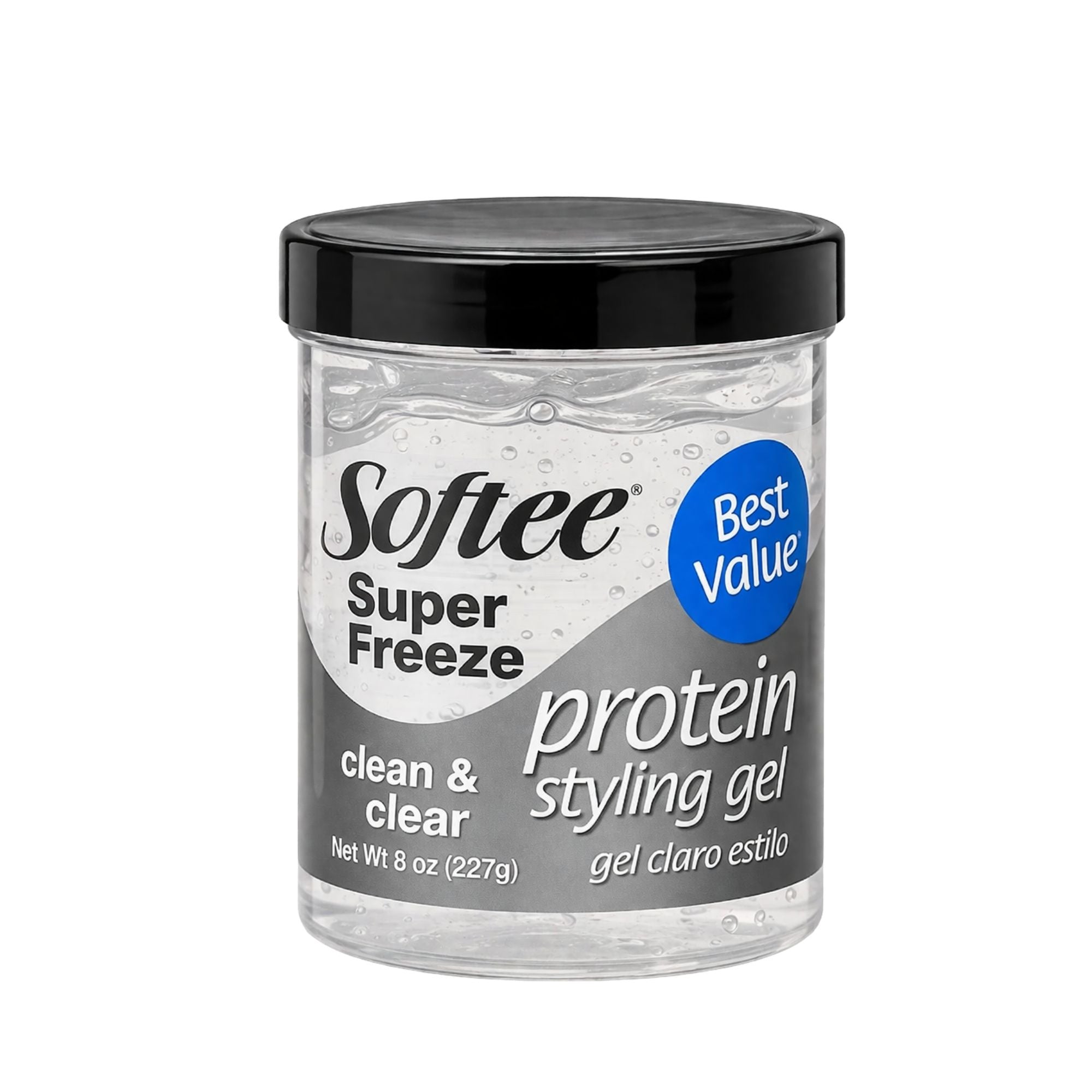 8 oz Softee Super Freeze Styling Gel – Clean & Clear main product image