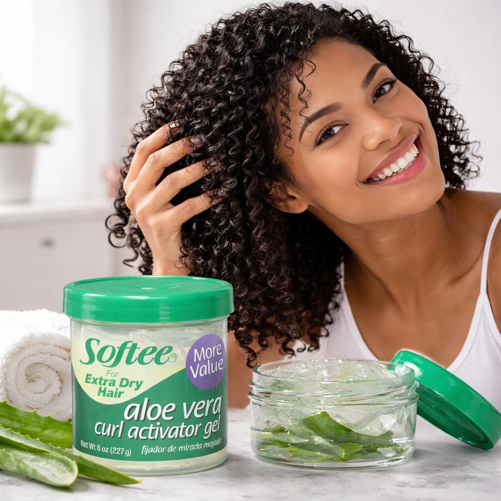 8 oz Softee Aloe Vera Curl Activator Gel – Extra Dry Hair size and feature image