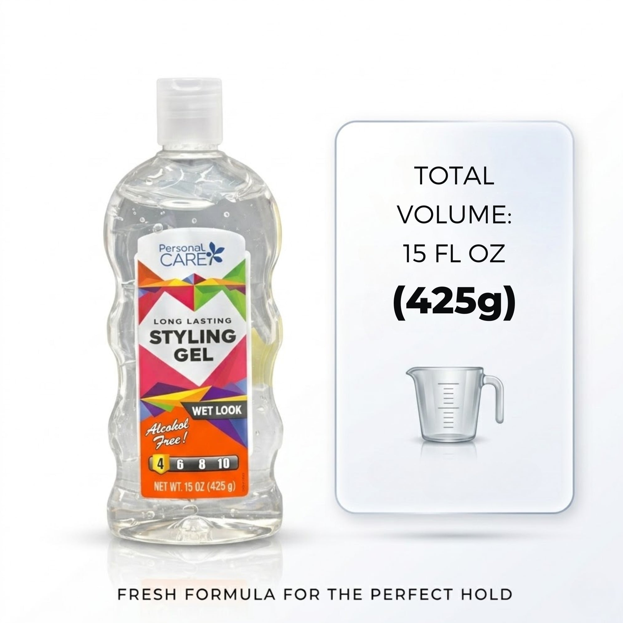 15 oz Personal Care Long Lasting Styling Gel Wet Look 425g Hairs Gel product detail image