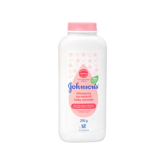 7oz Johnson’s Blossoms Cornstarch Baby Powder Gentle Fresh Skin Care Soft