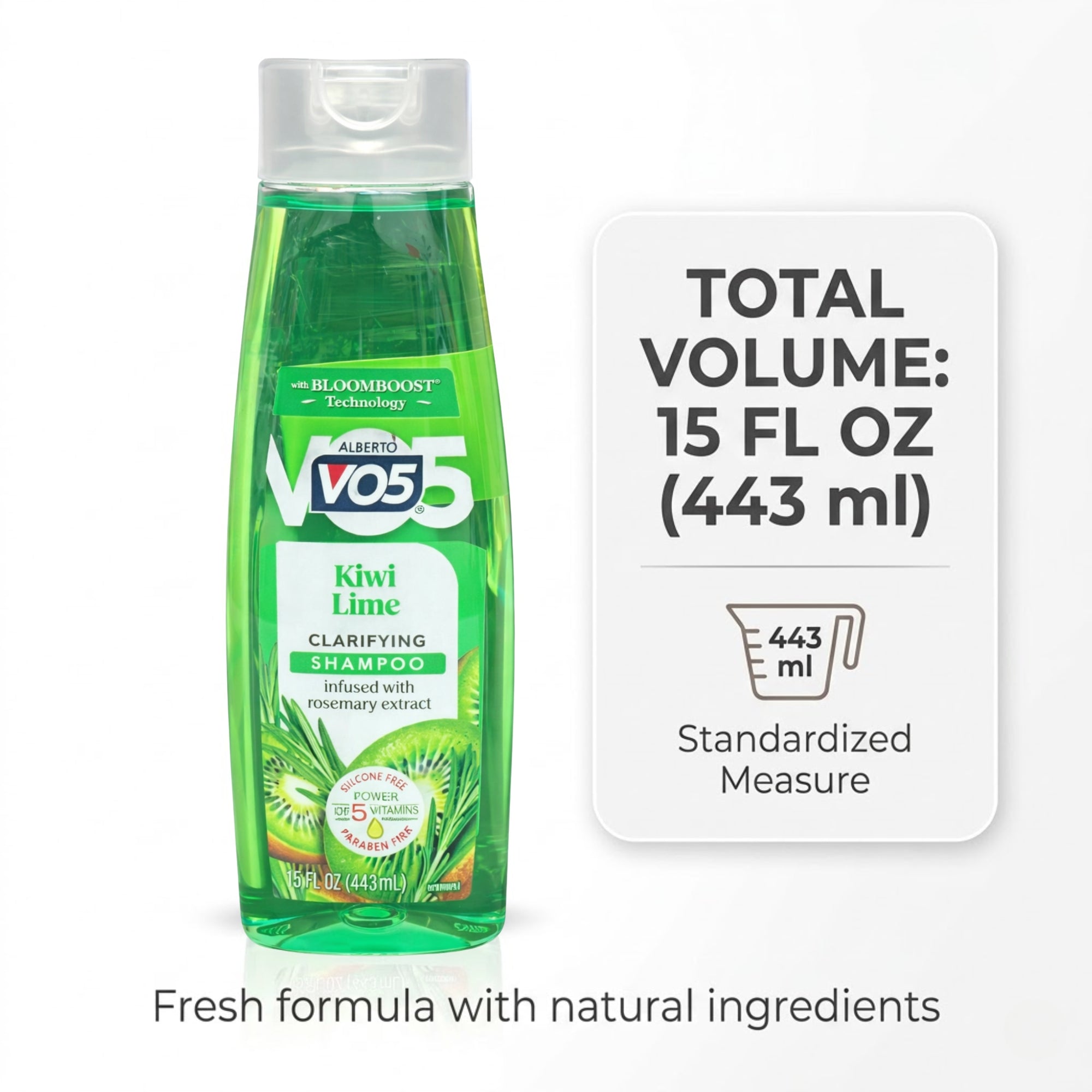 15 oz Alberto VO5 Kiwi Lime Clarifying Shampoo Rosemary Extract product detail image
