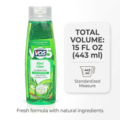 15 oz Alberto VO5 Kiwi Lime Shampoo Clarifying with Rosemary Extract
