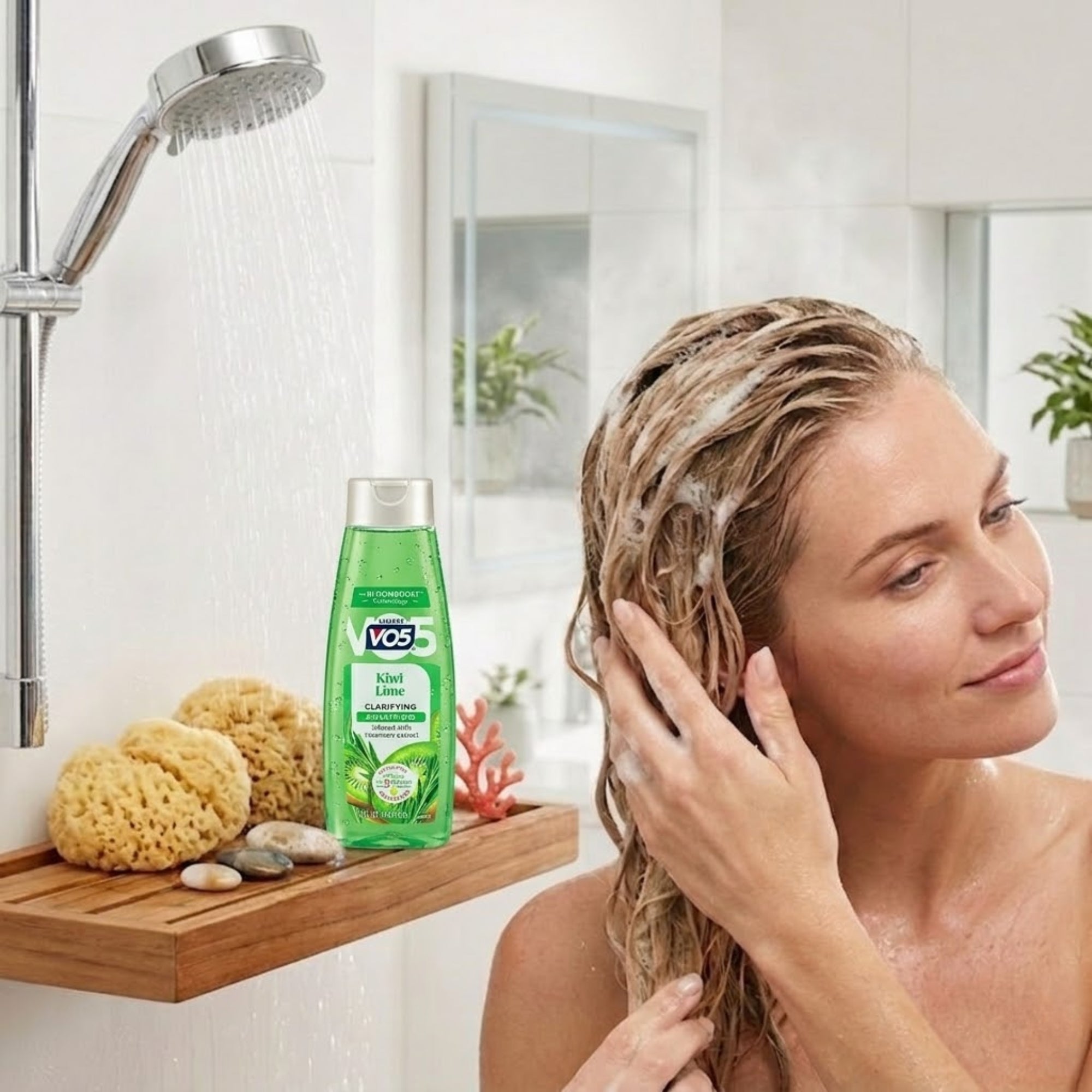 15 oz Alberto VO5 Kiwi Lime Clarifying Shampoo Rosemary Extract lifestyle use image