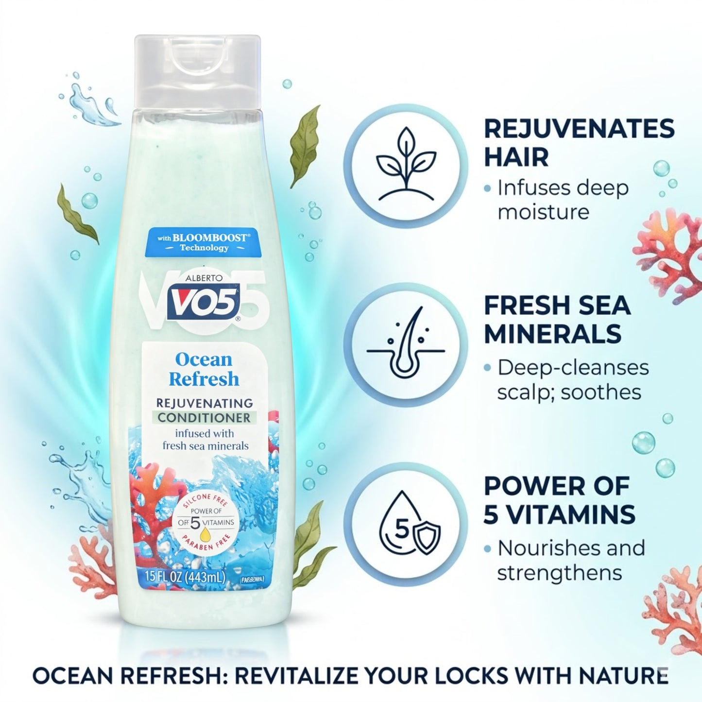 Alberto VO5 15 oz Ocean Refresh Rejuvenating Hair Conditioner