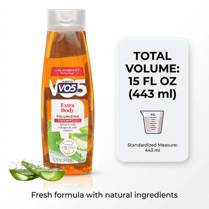 15 oz Alberto Vo5 Extra Body Volumizing Shampoo Collagen Aloe product detail image