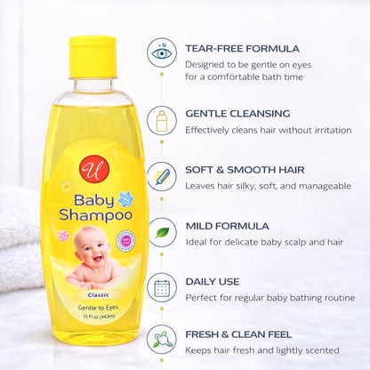 15 fl oz Baby Shampoo – Gentle Tear Free Formula product detail image
